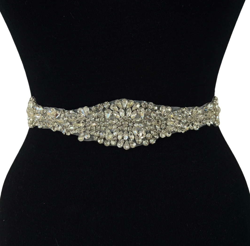 Silver top bridal belt