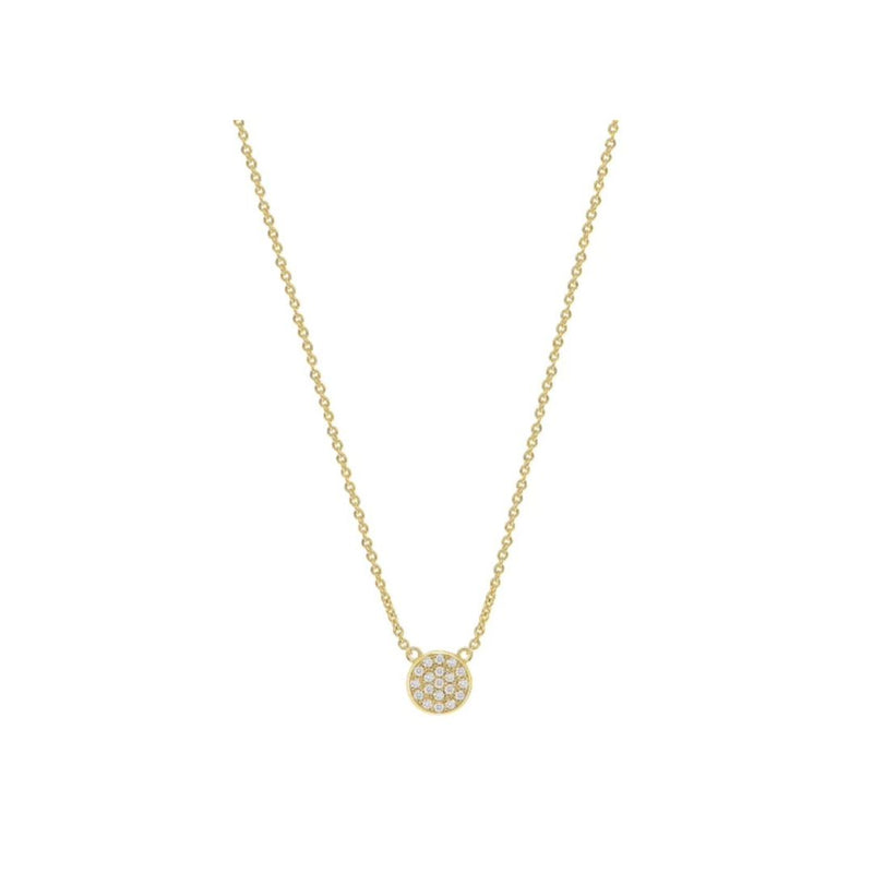 Micro Pave Circle Drop Necklace