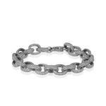 Pave Link Bracelet - Silver