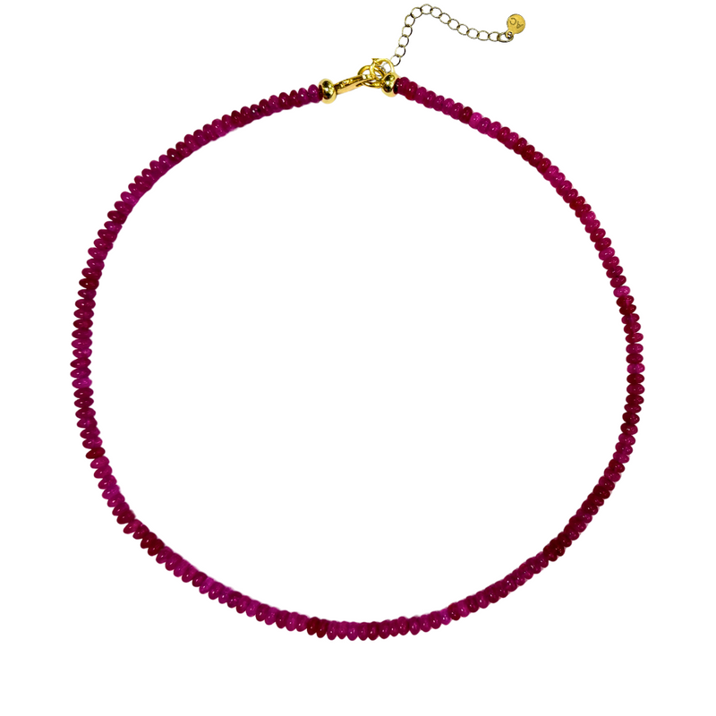 Micro Beaded Necklace - Hot Pink