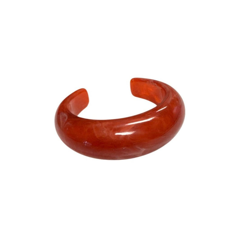 Lucy Lucite Cuff - Deep Orange