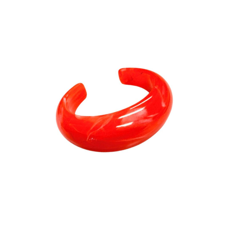 Lucy Lucite Cuff - Bright Orange