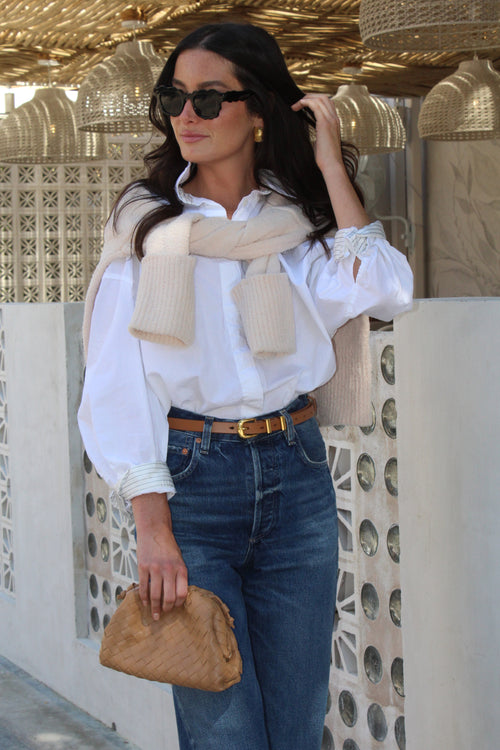 Sleek and Chic Belt - Ivory