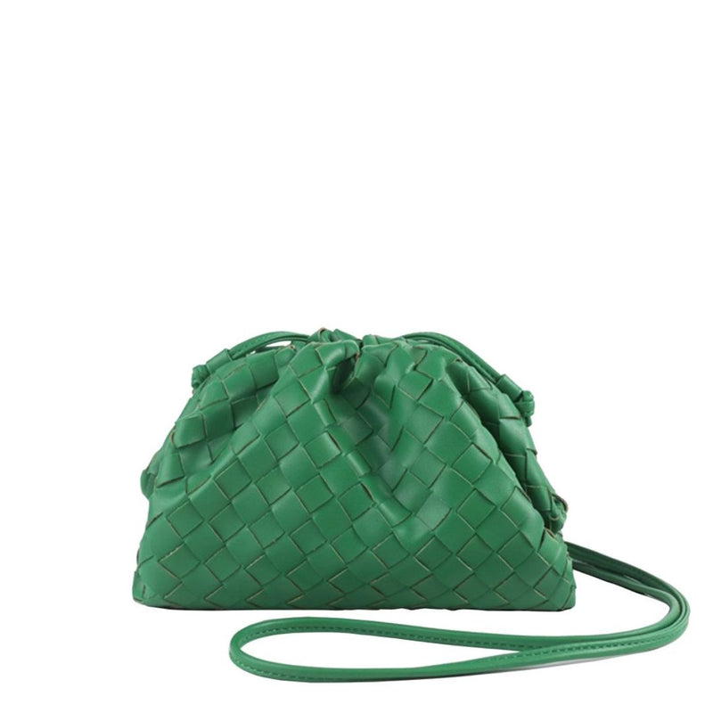 Woven Cloud Clutch - Emerald