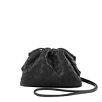 Woven Cloud Clutch - Black