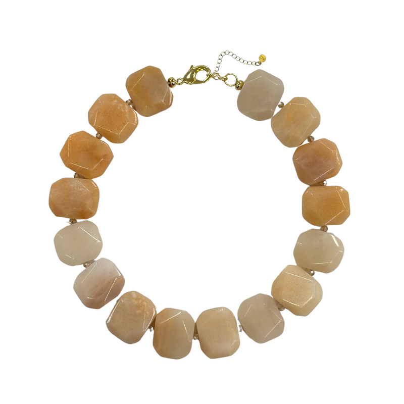 Brooklyn Collar - Peach Moonstone