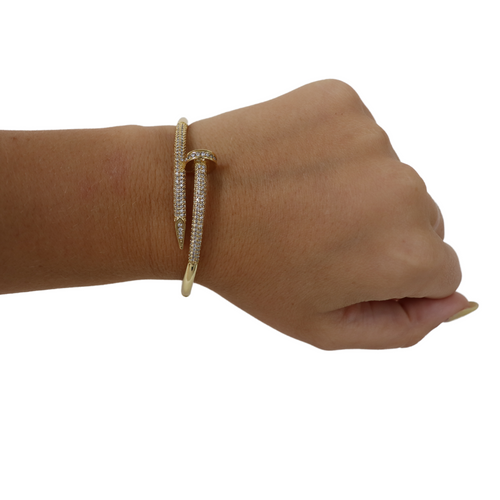 Pave Nailed It Bracelet (gold)