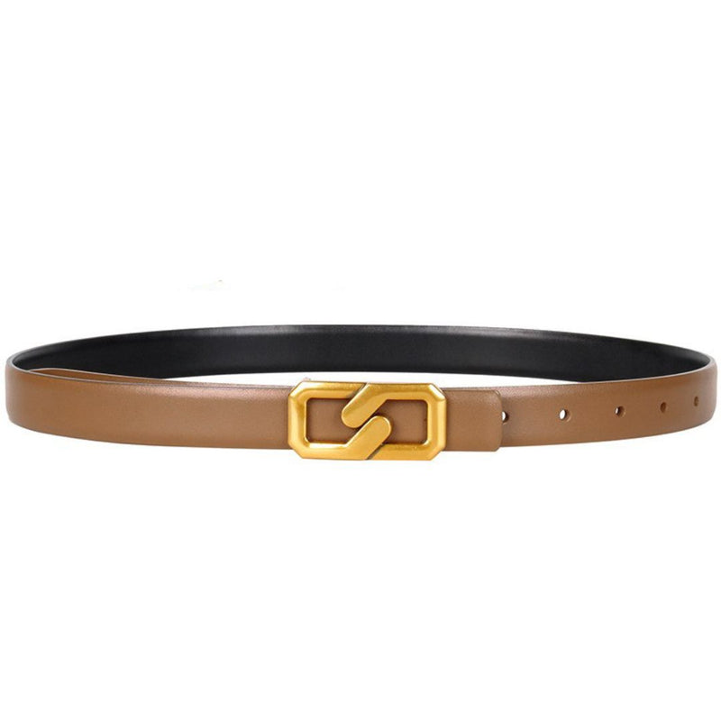 Gold Link Belt - Brown