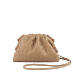 Woven Cloud Clutch - Tan