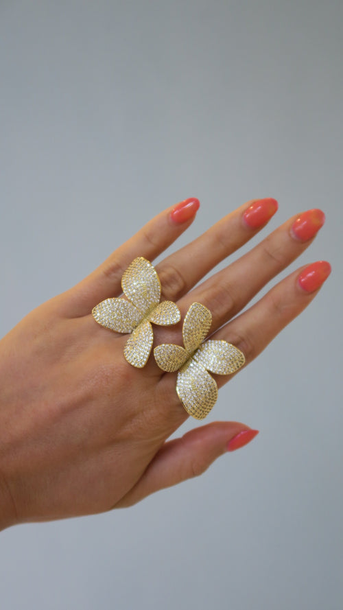 Sugarplum Pave Floral Ring