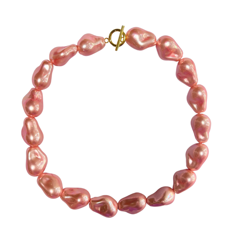 Ariel Pearl Collar - Pink