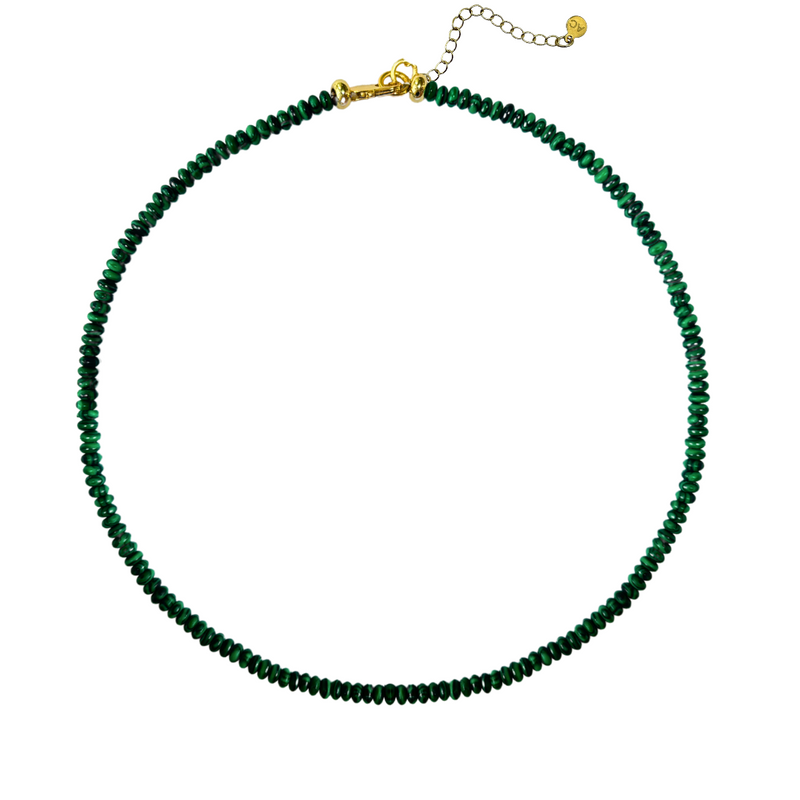 Micro Beaded Necklace - Green