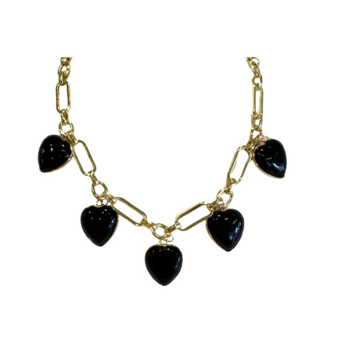 Lovers Lane Charm Necklace - Black