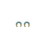 Mini Horseshoe Studs - Turquoise