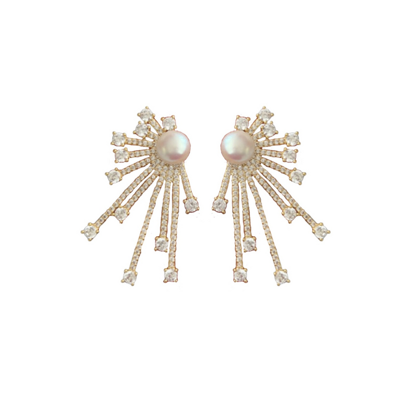 Sleek Spike Studs - Gold