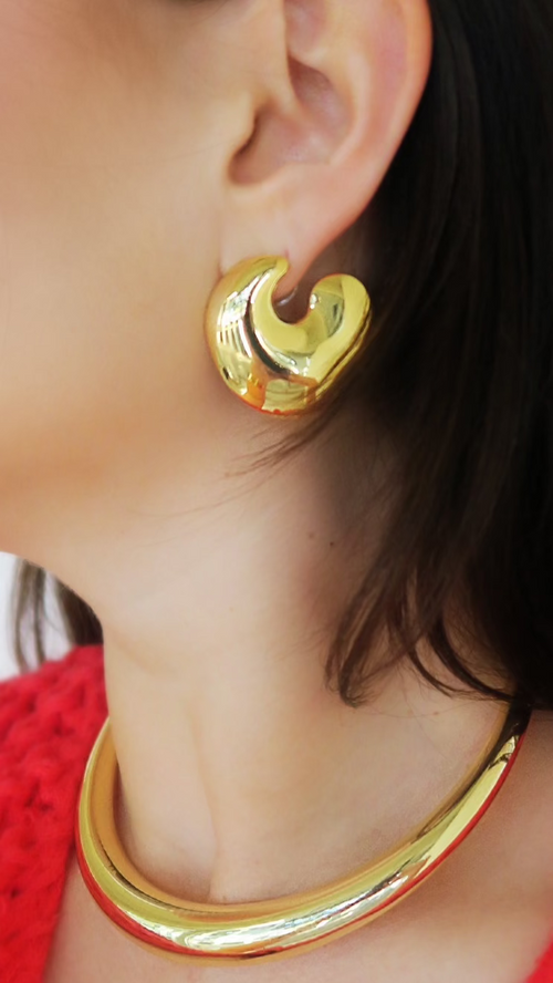 Abstract Heart Earrings