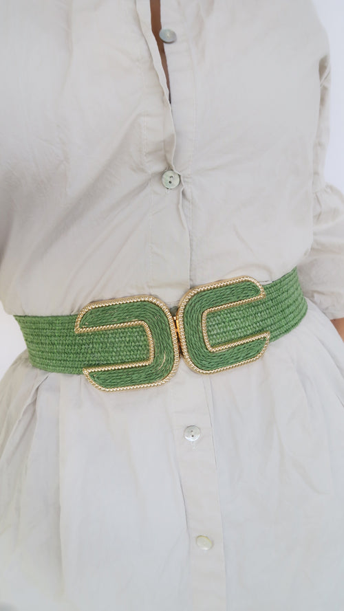 Double C Belt - Green - wholesale