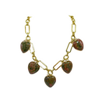 Lovers Lane Charm Necklace - Pink/Green Marble (PRE-ORDER)