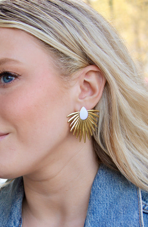 White Phoenix Earrings