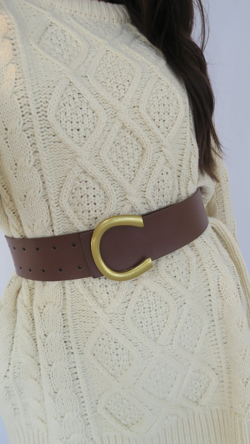 Horseshoe Belt - Dark Brown