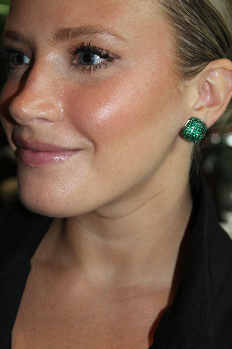 Soiree Studs - Emerald