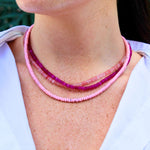 Micro Beaded Necklace - Hot Pink